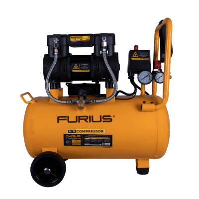 Compresor De Aire Directo Silencioso Libre De Aceite 24L-1.5Hp Furius Fc124s