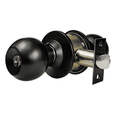 Cerr. Manija Cilindrica Baño Negro Mate Kl 903 B