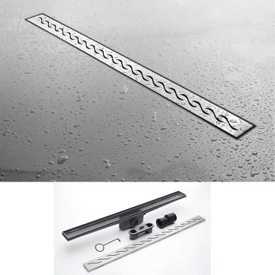 Desague Rio Lineal 70 X 6.8 X 9.7 Cm Wave Onda Acero Inox