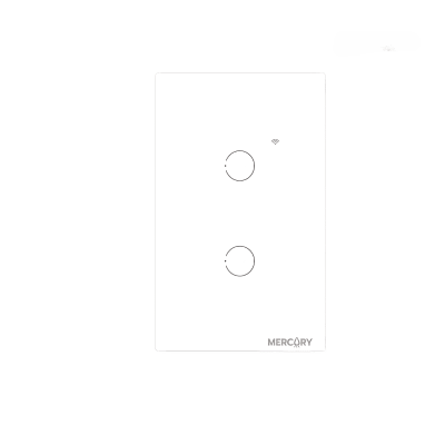 Interruptor Doble Smart Home Touch White Wifi TIC04 Mercury