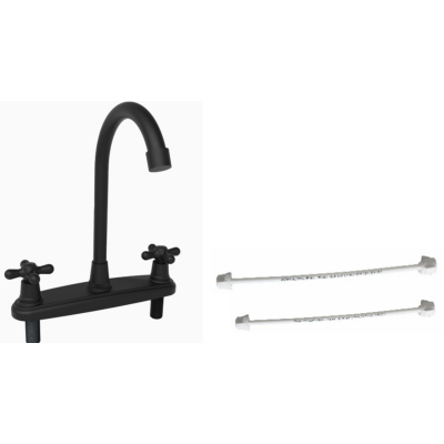 Llave Lavaplatos 8 Livenza Cruz Negro Mate 20LV4509051A