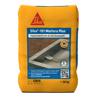 Sika-101 Mortero Plus Gris Recubrimiento Impermeable Para Tanques Y Zonas Humedas 50Kg