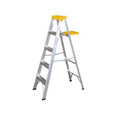 Escalera de tijera tipo III de aluminio y tapa plástica con 4 peldaños SURTEK Et4