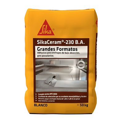 Sikaceram 230 Ba Grandes Formatos Gris Mortero Para Pegar Ceramica 50Kg