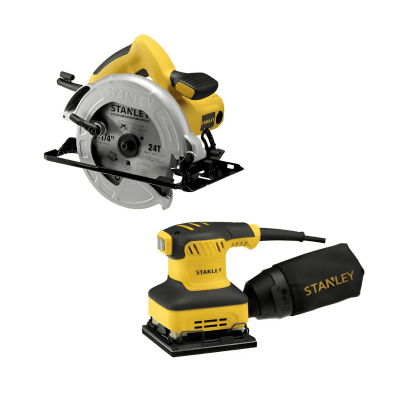 Combo Sierra Circular Siete Un Cuarto SC16 Más Lijadora SS24 Stanley