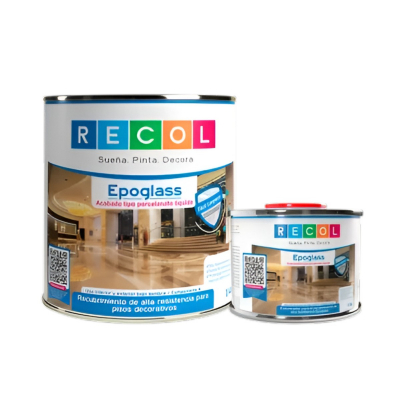 Kit Recol Epoglass Resina Epóxica Comp A Galon Y Comp B Cuarto