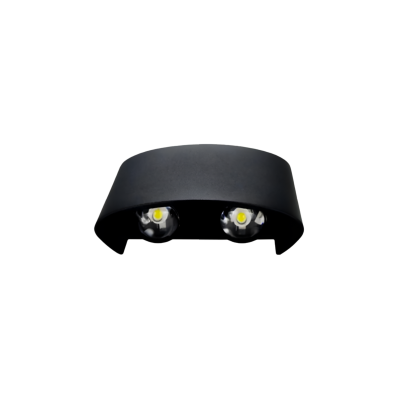 Aplique Up & Down Negro Dos Focos Luz Cálida IDL70