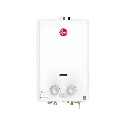 Calentador De Agua 6Lt Gas Natural Tiro Forzado Rheem 600074667+Kit Calentador
