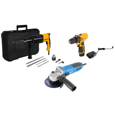 Furius Combo Rotomartillo Sds Plus FRM7024+Taladro Inalambrico 3/8 FCD12+Minipulidora AG1142