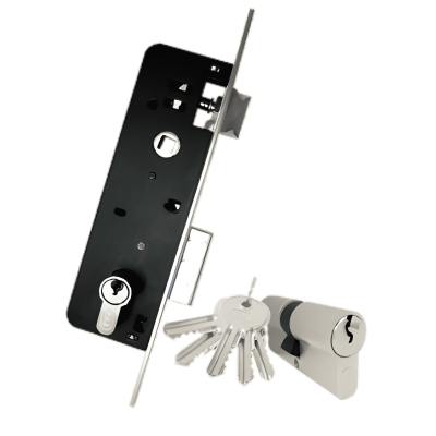 Cerradura de Incrustar kl 25  Pasador rectangular pestillo reversible