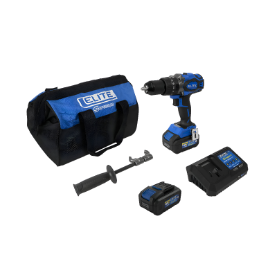 Taladro Percutor Inalambrico 1/2 Pulgada 40v+cargador+2 baterias Elite Sbtp40150