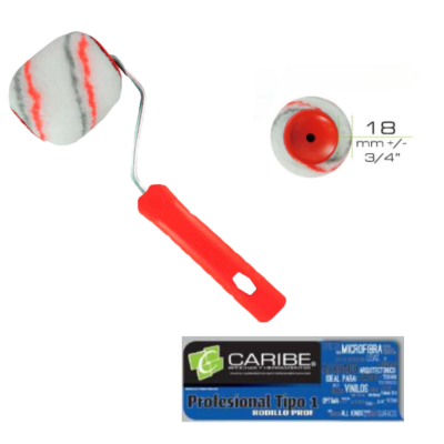 Rodillo Tipo1 Profesional  3  Mango Fijo Caribe 700103
