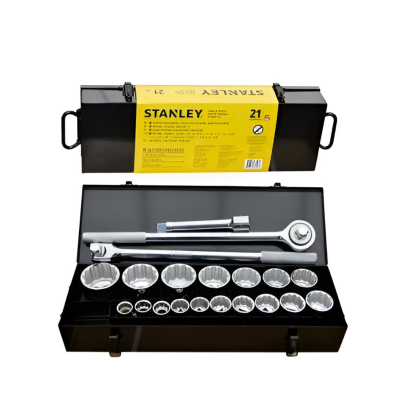 Juego de copas de 21 piezas con mando de 3/4 87-557 Stanley