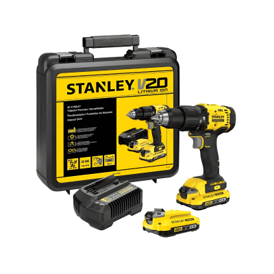 Taladro Percutor Inalambrico 20v 1/2 SCD712D2K-B3 Stanley