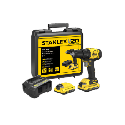 Taladro Atornillador Inalambrico 1/2 Sin Escobillas 20V 2 Baterías+Cargador+ Estuche SDC701D