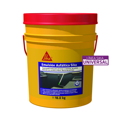 Emulsión Asfáltica Sika Impermeabilizante Asfáltico Para Cubiertas Y Terrazas 18Kg