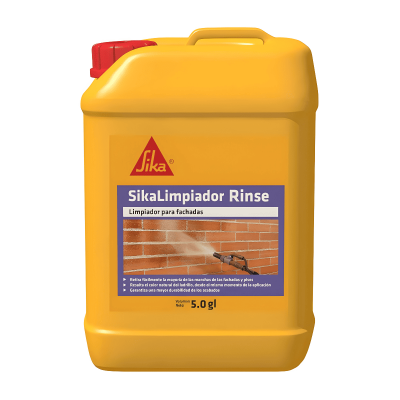 Sika Limpiador Rinse Lava Y Desmancha Fachadas En Ladrillo, Mortero, Concreto O Piedra Natural 5Gal