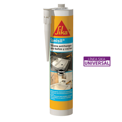 Sika Sanisil Silicona Acética Con Fungicida 280Ml