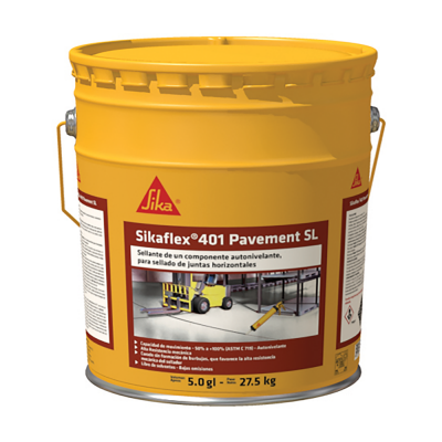 Sikaflex-401 Pavement Blanco Sellador Elástico Para Juntas Horizontales Interiores Y Exteriores 5Gal