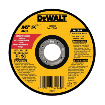 Dewalt Disco Fino 4-1/2  X 0.045 Dw8062-Ar