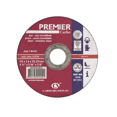 Disco Corte Acero T41 Premier 115X1.0X22.22 