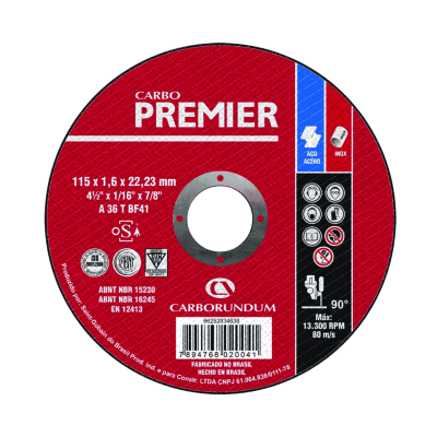 Disco Corte Acero T41 Premier 115X1.6X22.23 