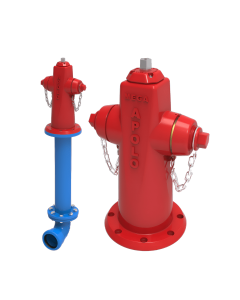 Hidrante Hd 3" Extremo Liso (Dos Salidas 2.1/2") Barril Humedo Tipo Residencial Awwa C-503 Apolo