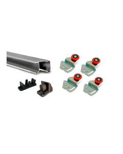 Sistema Corredizo Ducasse Para Puertas Kit Ducloset Simple  Con Riel 1.5 Metros