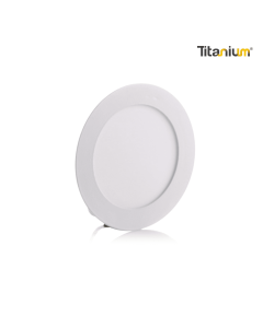 Panel Led Incrustar Redondo 6W 4" Tta03 Luz Blanca 6500K Titanium