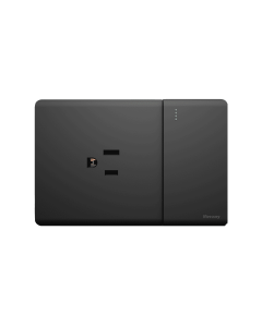 Toma+Interruptor Incrustar Black Infinity ETI268