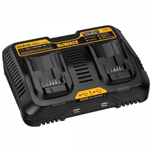 CARGADOR 2 PUERTOS DEWALT DCB102 12V - 20V