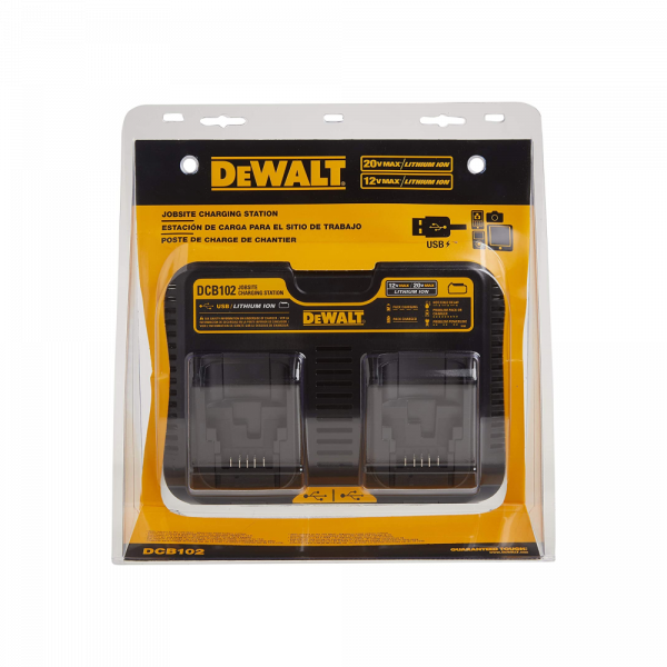 CARGADOR 2 PUERTOS DEWALT DCB102 12V - 20V