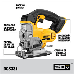  SIERRA CALADORA 1 DEWALT DCS331M1 BRUSHLESS. 0-3.000cpm 20V MAX*