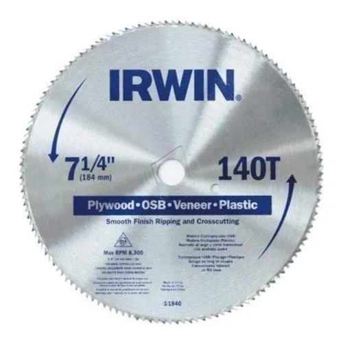 Disco Para Sierra Circular Hcs 7 X 140D Irwin 11840