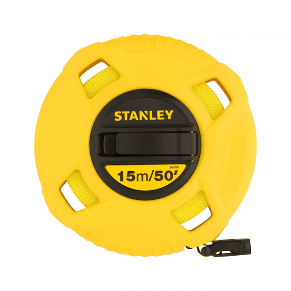 Cinta Métrica o Decámetro 15 mts. en Fibra Vidrio  1/2 Ancho-Hoja Stanley 34-260S