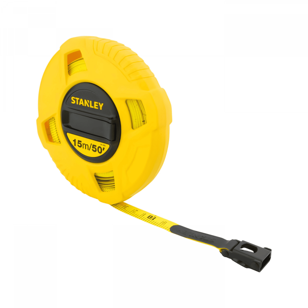 Cinta Métrica o Decámetro 15 mts. en Fibra Vidrio  1/2 Ancho-Hoja Stanley 34-260S