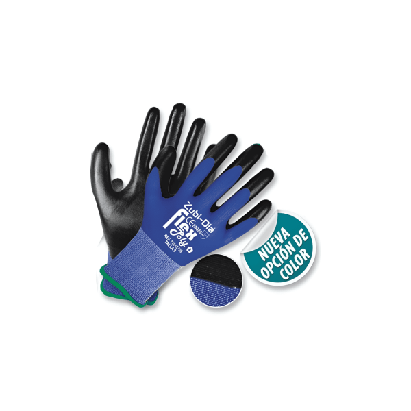 Guante Poliester  Negro/Azul Tll 9 11916709