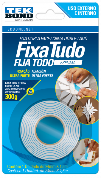 CINTA ESPUMA DOBLE CARA 24MMX1,5M BLISTER TEKBON 