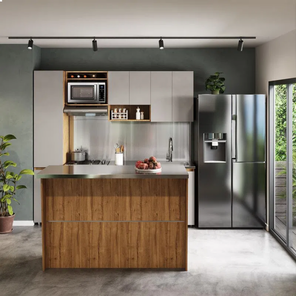 Cocina Setx9 Luxemburgo Duna/Taupe 1.80 Mts Socoda 4 Gas Izquierda