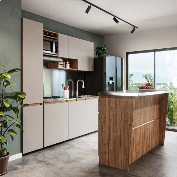 Cocina Setx9 Luxemburgo Duna/Taupe 1.80 Mts Socoda 4 Gas Izquierda