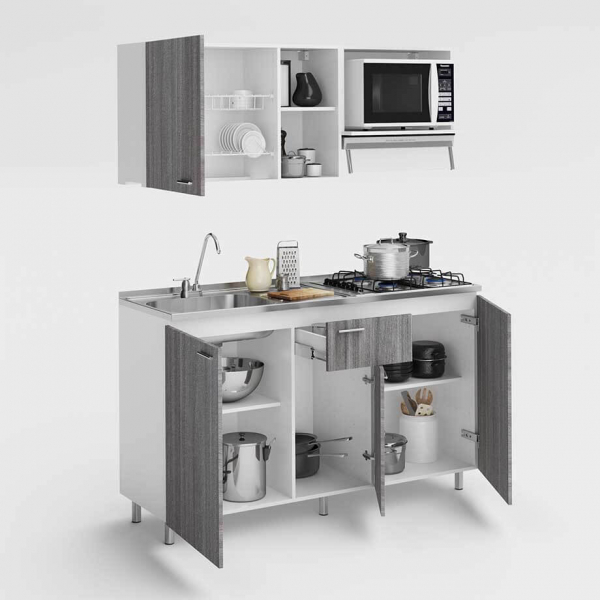 Cocina Veneciana Humo Setx4 Meson Estufa 4G Socoda Poc.Izq 150Mt+Grif