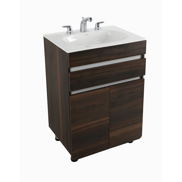 Mueble Aluvia Habano Gris 60X45+Lavamanos Aluvia 60Cm.