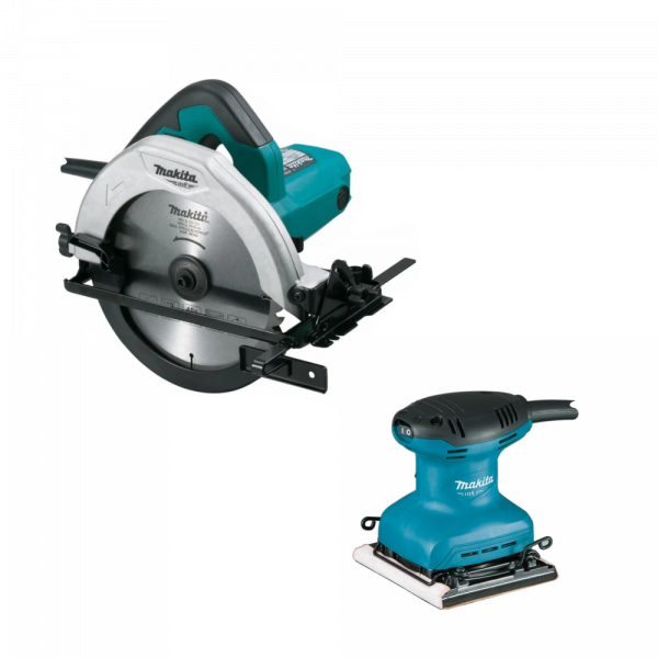 SIERRA CIRCULAR MAKITA (M5802B)+LIJADORA DE PALMA (FM9201B)