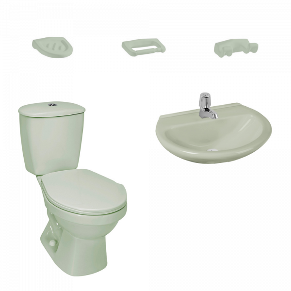 Combo Sanitario Laguna Sin Pedestal Verde Claro 324011411