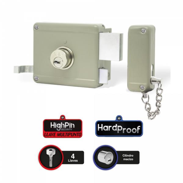 Cerradura Puerta Principal Yale Sobreponer 31610 50 Derecha 3070