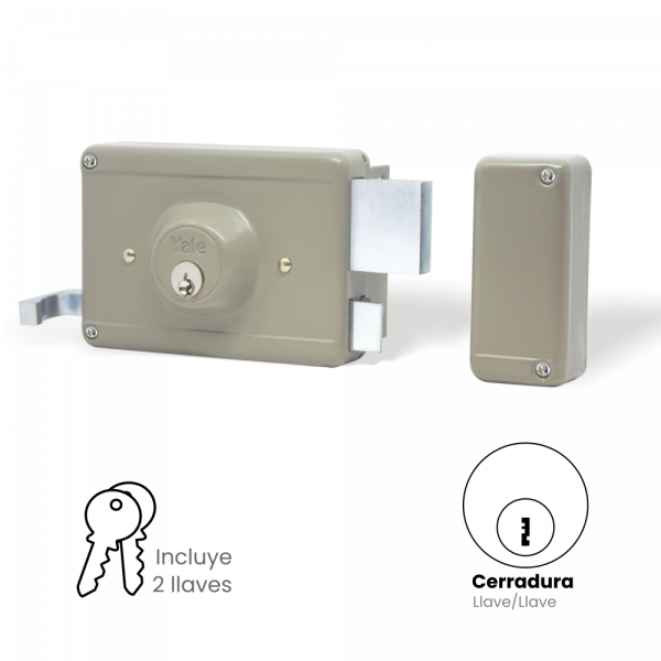 Cerradura Puerta Principal Yale Sobreponer Derecha 3042-106 60