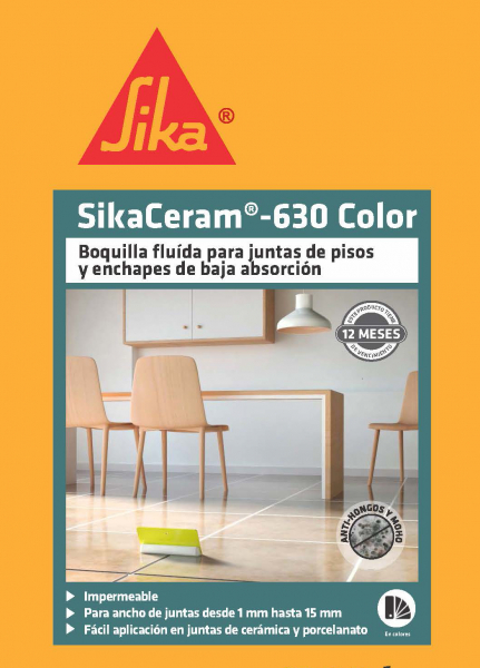 Sikaceram 630 Tacora Boquilla Impermeable Y Antihongos 2Kg