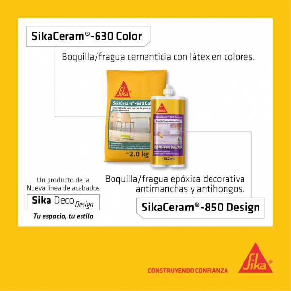 Sikaceram 630 Tacora Boquilla Impermeable Y Antihongos 2Kg