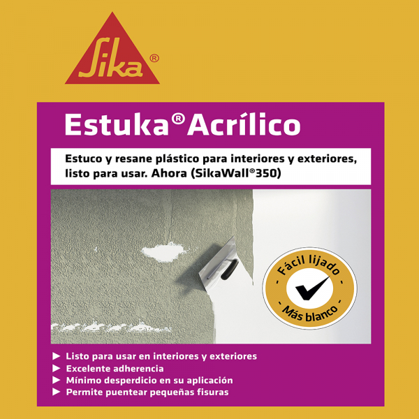 Estuka Acrilico - 1.5  Galones Estuco Plastico