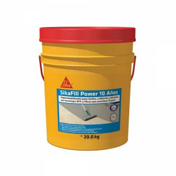 Sikafill Power 10 Gris 20Kg Impermeabilizante Acr lico Para Cubiertas